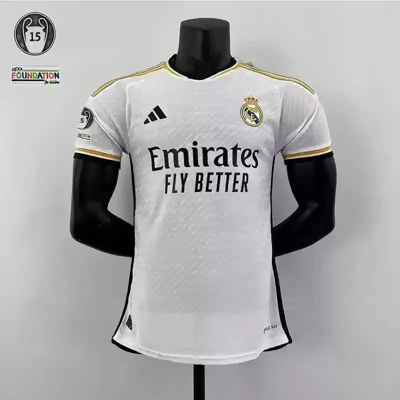 23/24 Real Madrid Jersey Home Champion badges