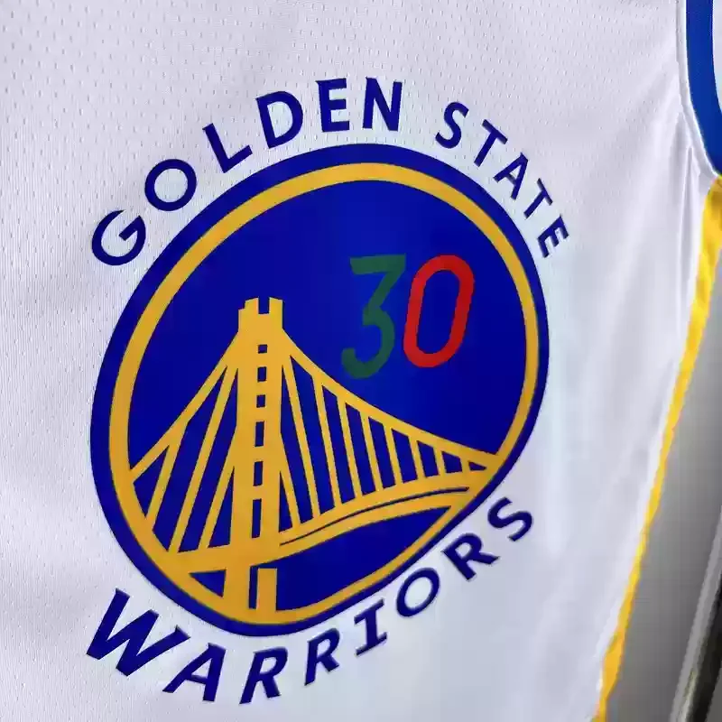 Golden State Warriors V-neck white #30 Mexico basketball jersey