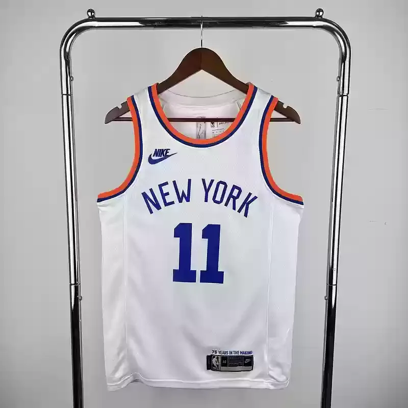 75th anniversary Retro Basketball Jersey for New York Knicks  #11 BRUNSON