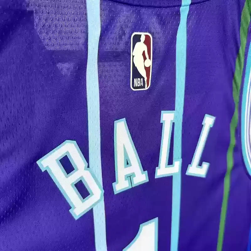 2020 Charlotte Hornets Retro #1 BALL Basketball Jersey Purple