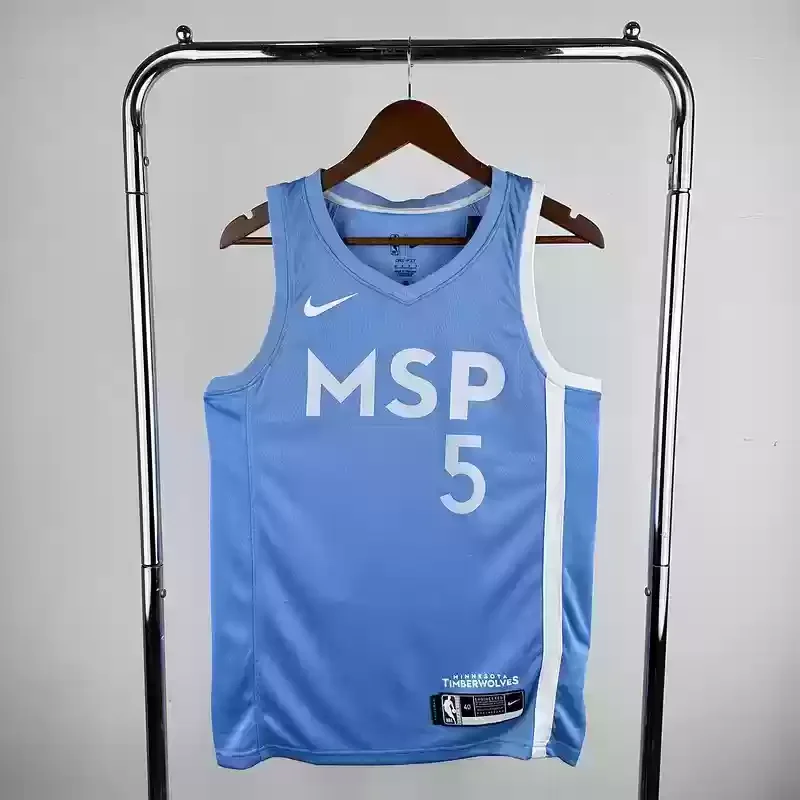 Minnesota Timberwolves Basketball jersey North Carolina #5 EDWARDS