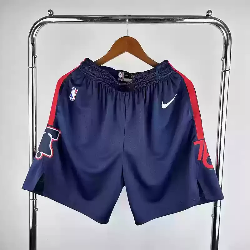 2024 Philadelphia 76ers Basketball Shorts City Edition Blue