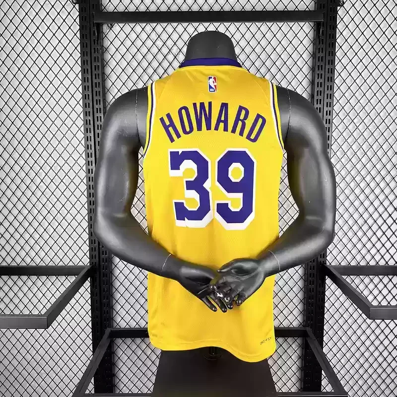 Los Angeles Lakers round neck yellow #39 HOWARD