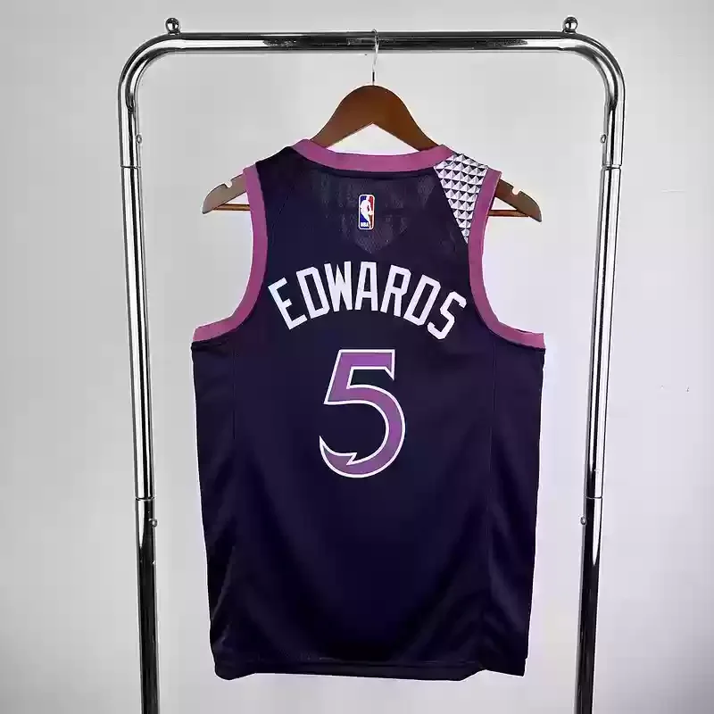 Minnesota Timberwolves Dark Purple #5 EDWARDS