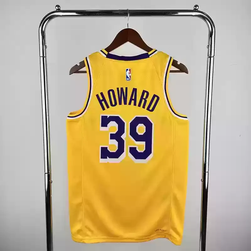 Los Angeles Lakers round neck yellow #39 HOWARD