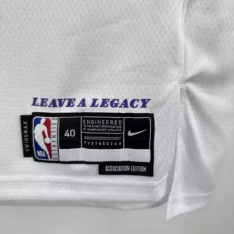 Los Angeles Lakers round neck white #95 ANDERSON basketball jersey