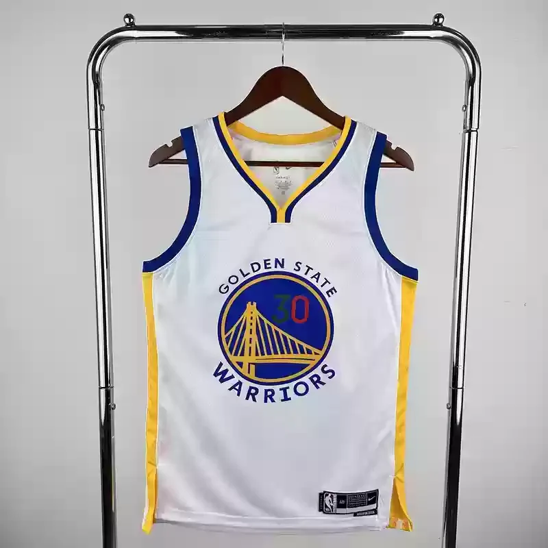 Golden State Warriors V-neck white #30 Mexico basketball jersey