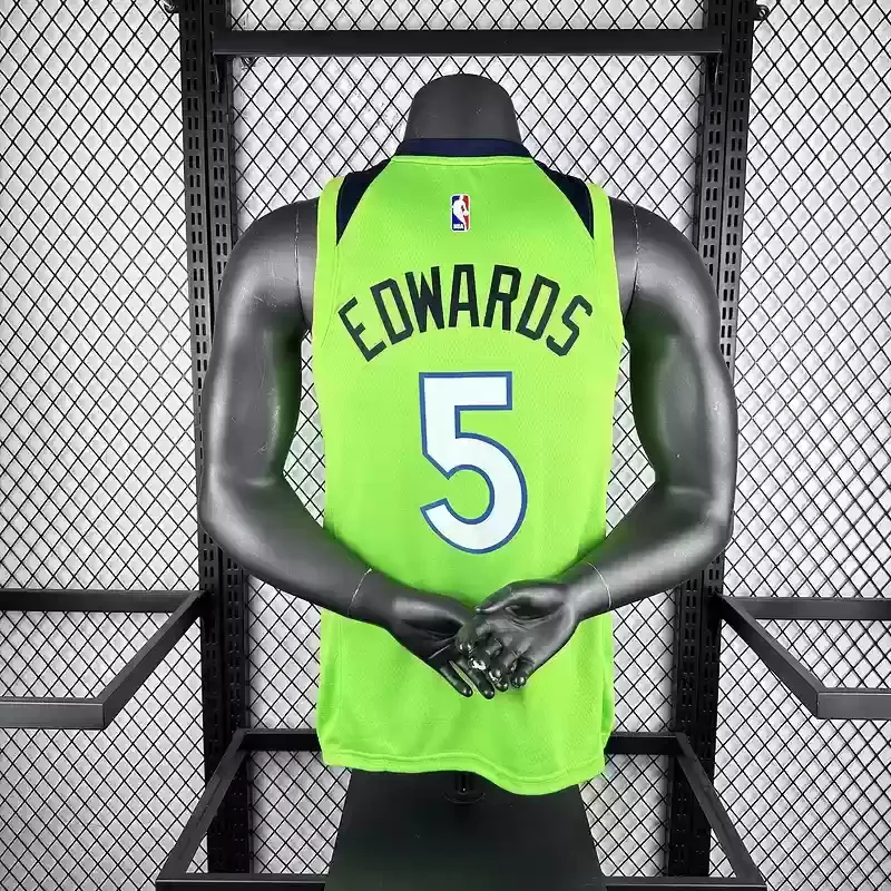 Minnesota Timberwolves trapeze Fluorescent Green #5 EDWARDS