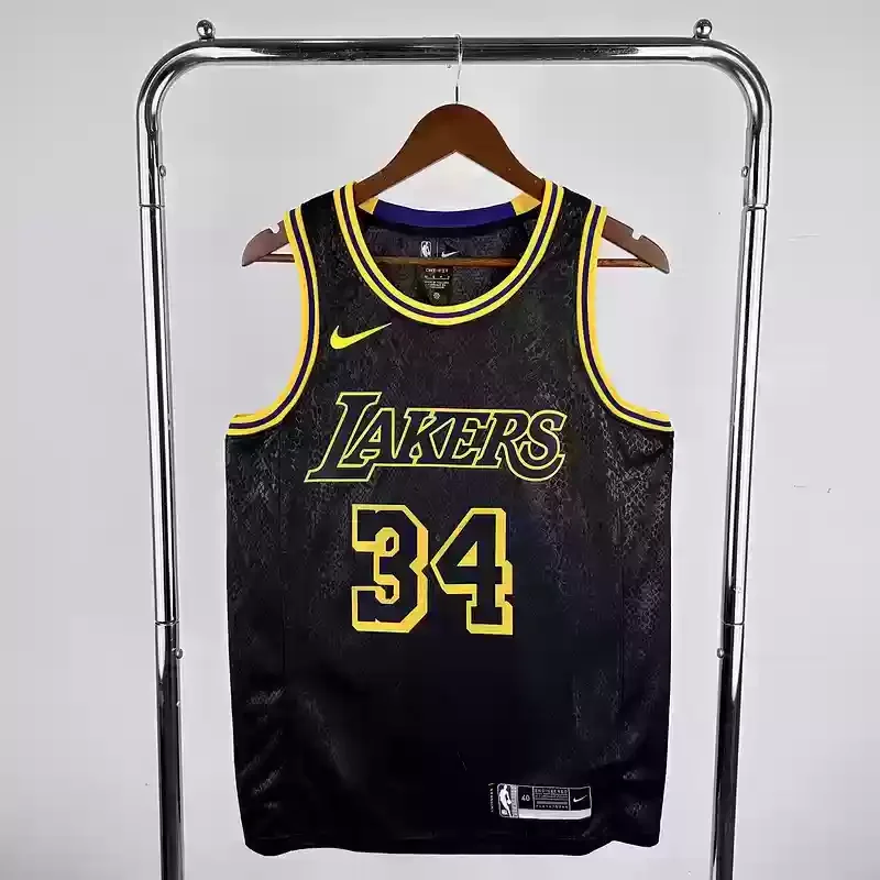 Los Angeles Lakers Snakeskin #34 O NEAL basketball jersey