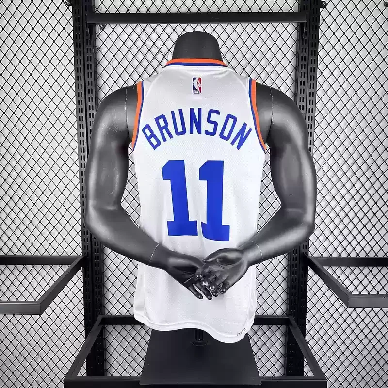 75th anniversary Retro Basketball Jersey for New York Knicks  #11 BRUNSON