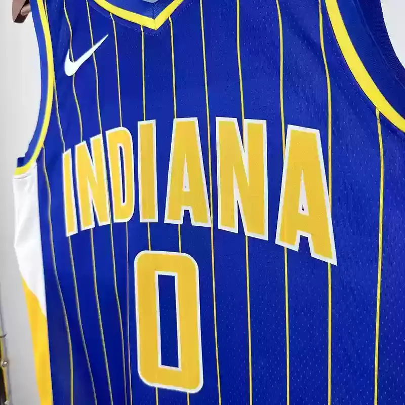 2021 Indiana Pacers Basketball Jersey  City Edition #0 HALIBURTON