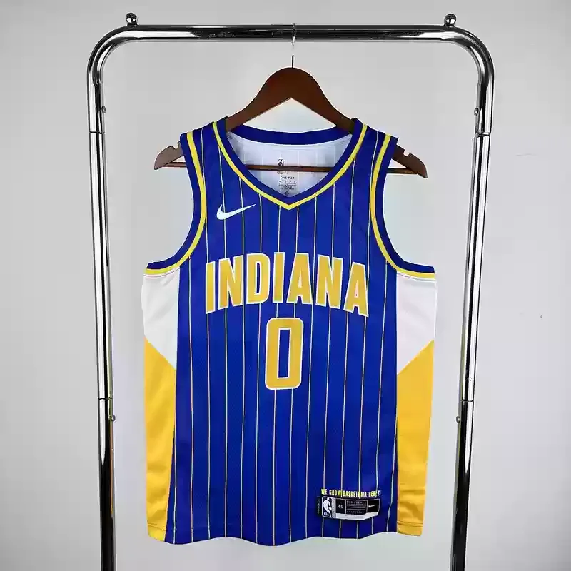 2021 Indiana Pacers Basketball Jersey  City Edition #0 HALIBURTON