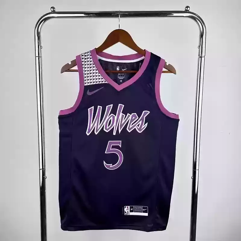 Minnesota Timberwolves Dark Purple #5 EDWARDS