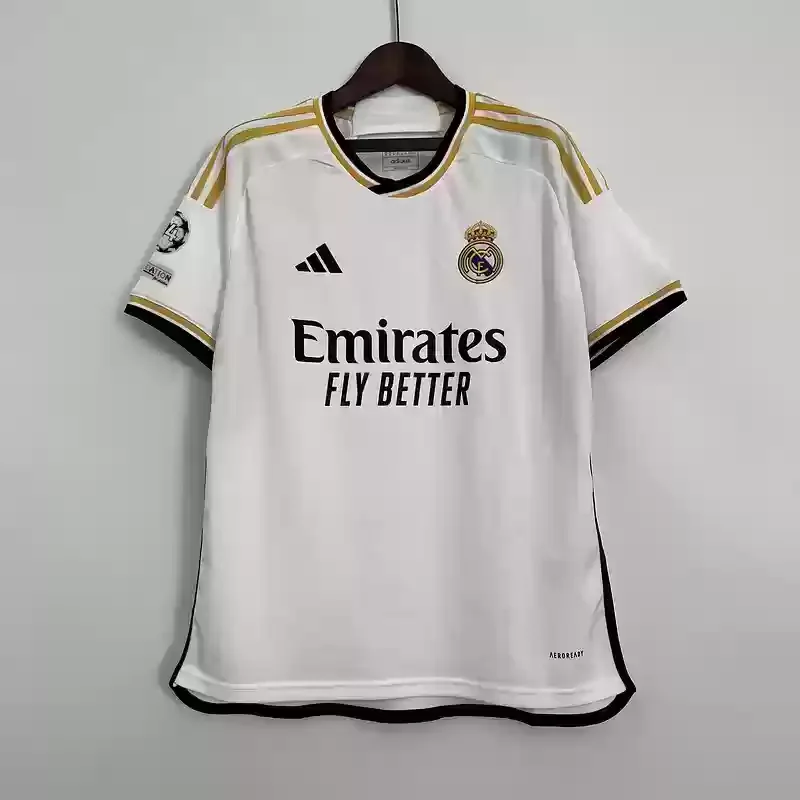 23/24 Real Madrid Jersey Home Champion badges