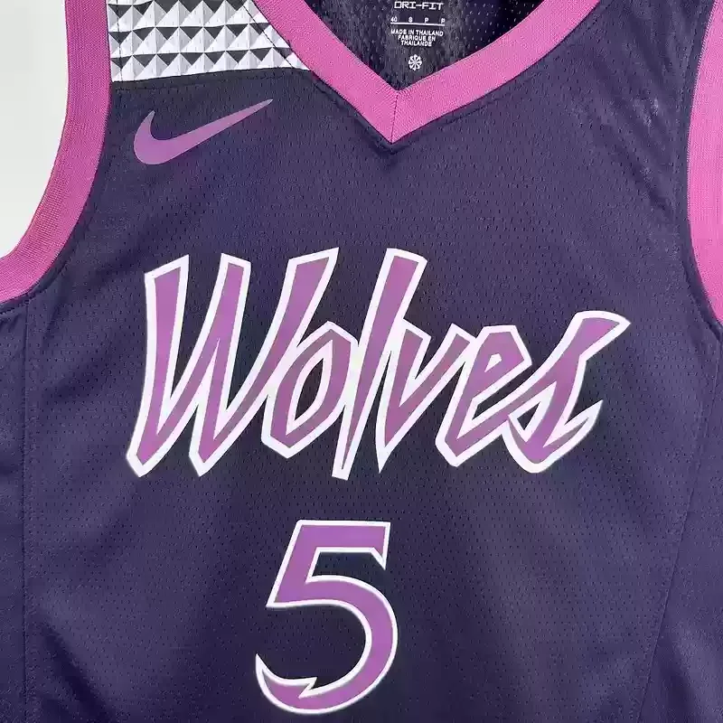 Minnesota Timberwolves Dark Purple #5 EDWARDS