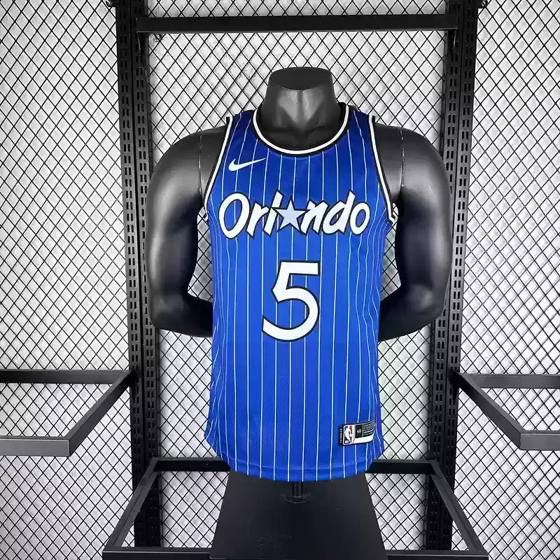 2019 Retro Orlando Magic Basketball Jersey #5 BANCHERO Blue