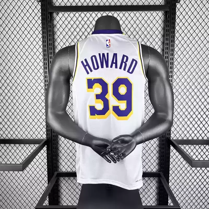 Los Angeles Lakers round neck white #39 HOWARD basketball jersey