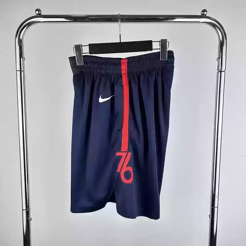 2024 Philadelphia 76ers Basketball Shorts City Edition Blue