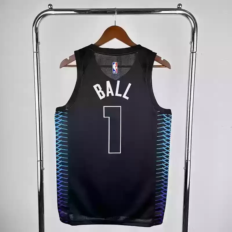 2018 Charlotte Hornets #1 BALL Basketball Jersey Black