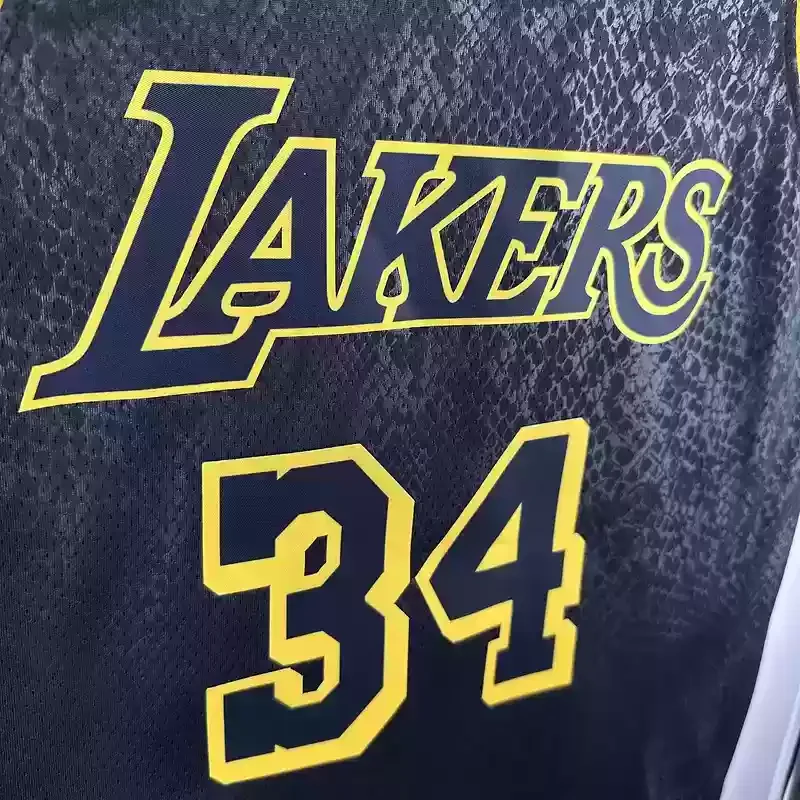 Los Angeles Lakers Snakeskin #34 O NEAL basketball jersey