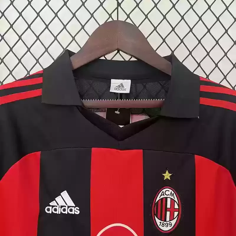 00/02 AC Milan Jersey Retro Home S-XXL