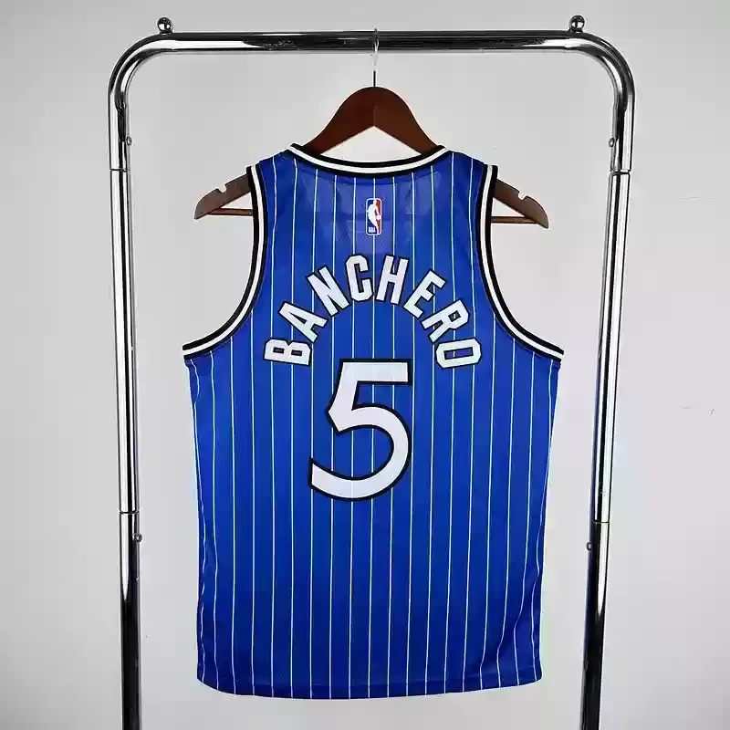 2019 Retro Orlando Magic Basketball Jersey #5 BANCHERO Blue