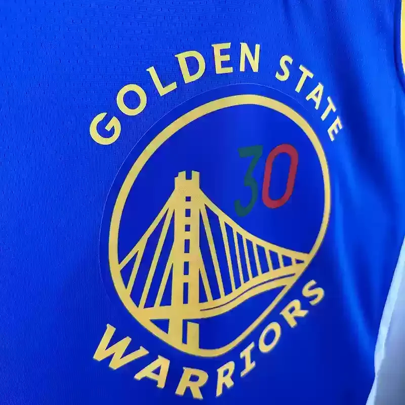 Golden State Warriors V-neck blue #30 Mexico basketball jersey