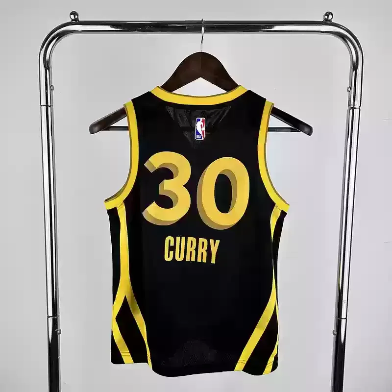 Youth Basketball Jerseys for San Francisco #30 CURRY Black