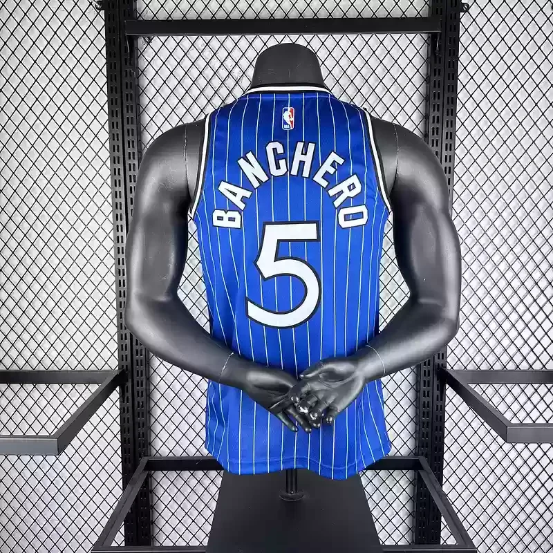 2019 Retro Orlando Magic Basketball Jersey #5 BANCHERO Blue