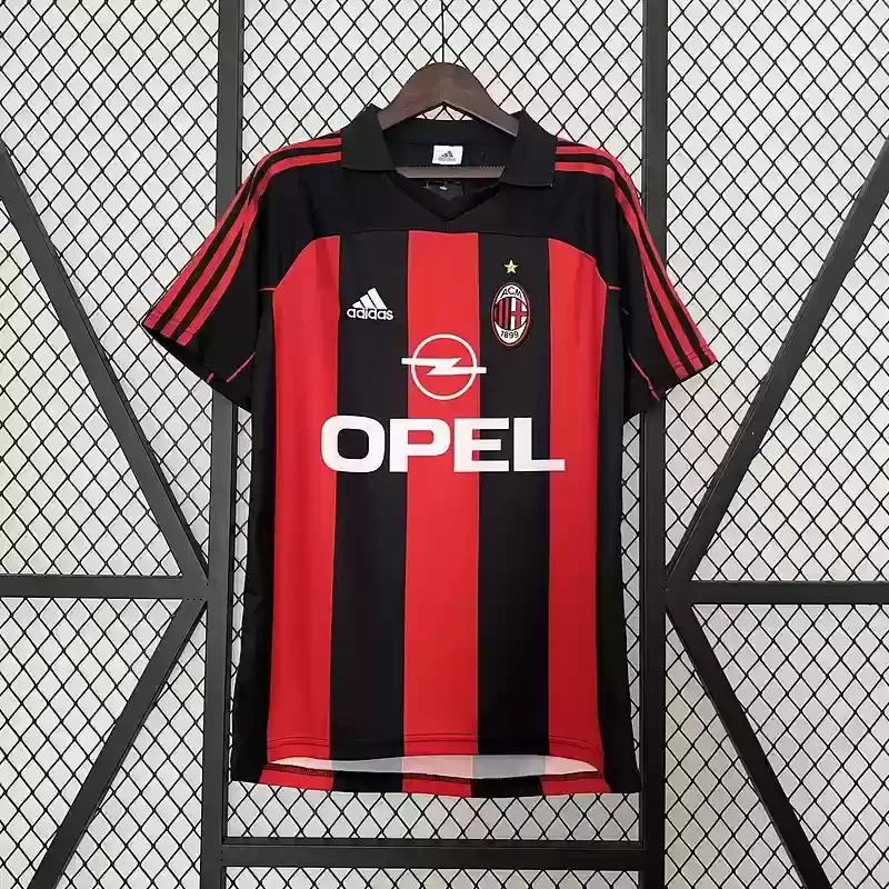 00/02 AC Milan Jersey Retro Home S-XXL