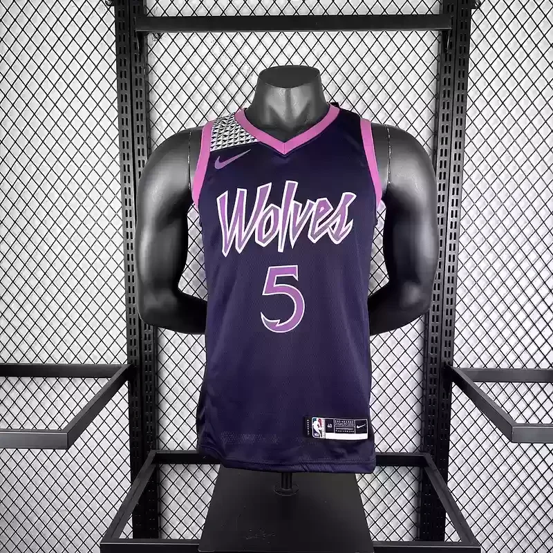 Minnesota Timberwolves Dark Purple #5 EDWARDS