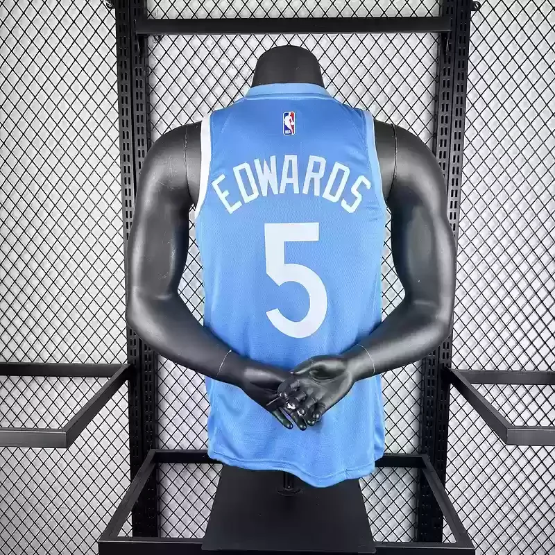 Minnesota Timberwolves Basketball jersey North Carolina #5 EDWARDS