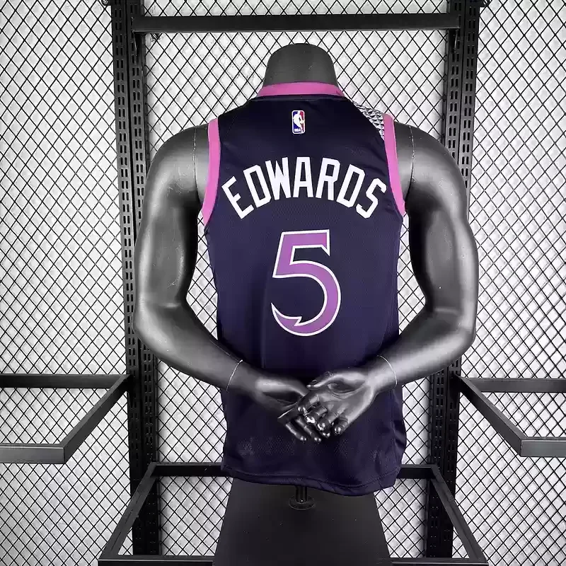 Minnesota Timberwolves Dark Purple #5 EDWARDS