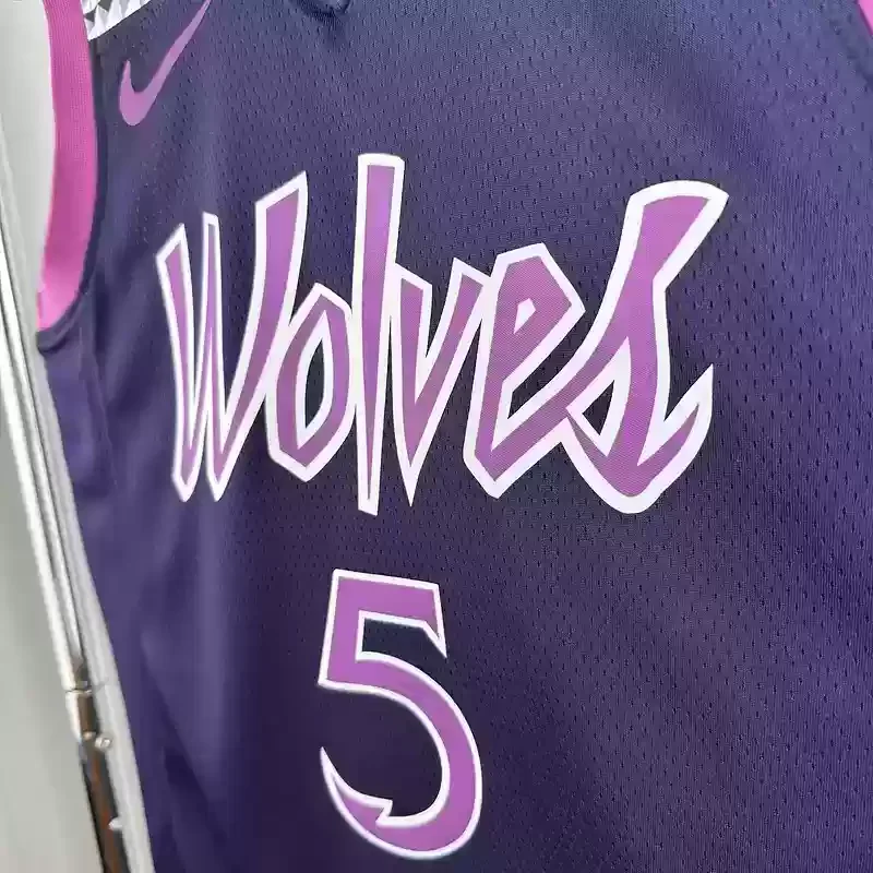 Minnesota Timberwolves Dark Purple #5 EDWARDS