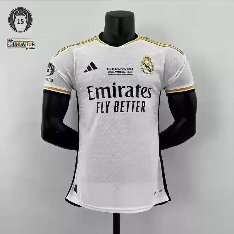 23/24 Real Madrid Jersey Home Champion badges