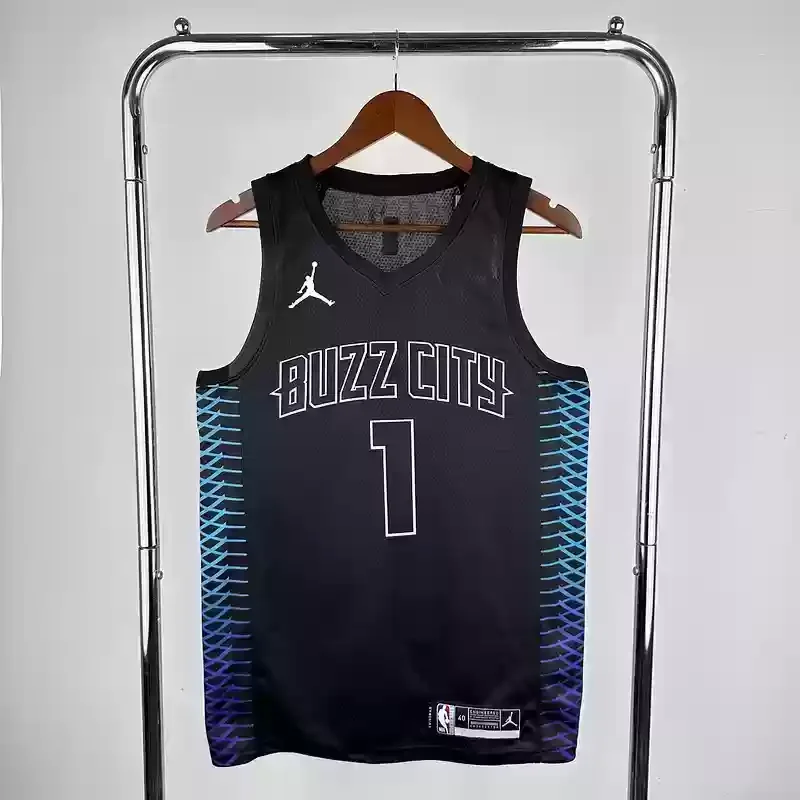 2018 Charlotte Hornets #1 BALL Basketball Jersey Black