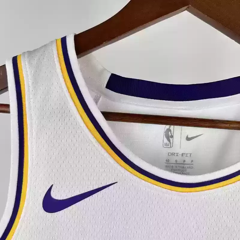 Los Angeles Lakers round neck white #95 ANDERSON basketball jersey