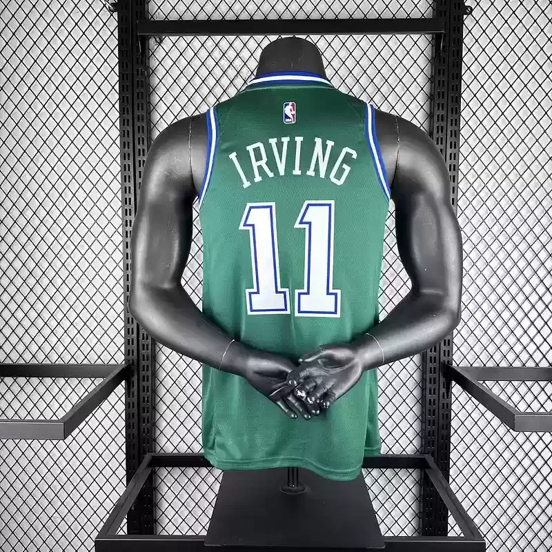 Retro Dallas Mavericks Green #11 IRVING Basketball Jersey