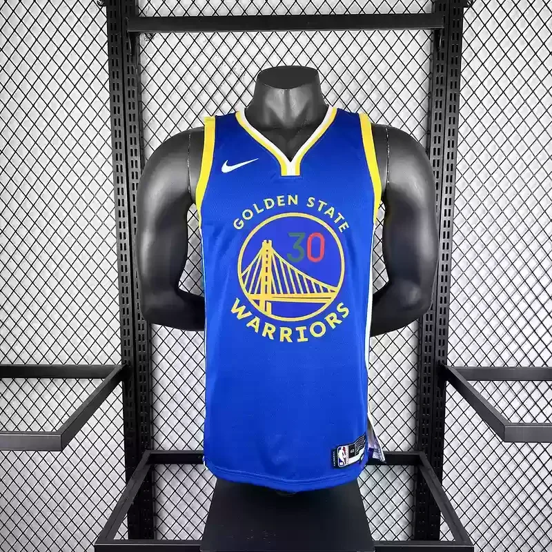 Golden State Warriors V-neck blue #30 Mexico basketball jersey