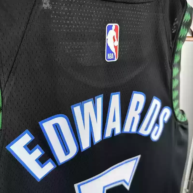 18-19 Season Retro  Minnesota Timberwolves Basketball jersey black #5 EDWARDS