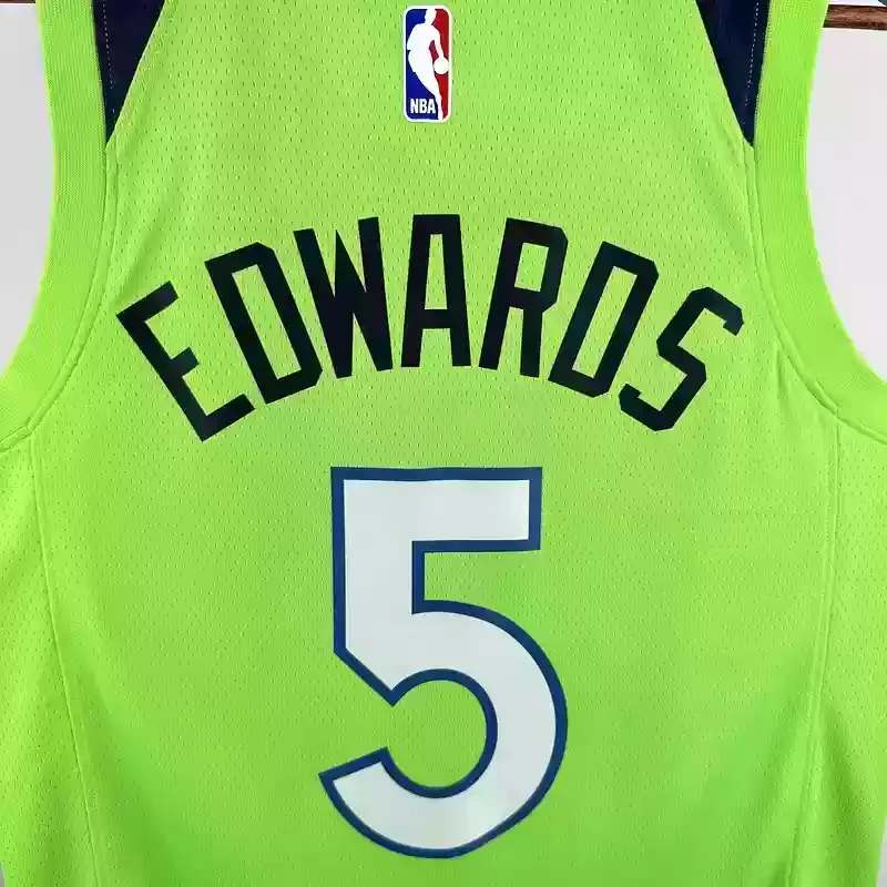 Minnesota Timberwolves trapeze Fluorescent Green #5 EDWARDS