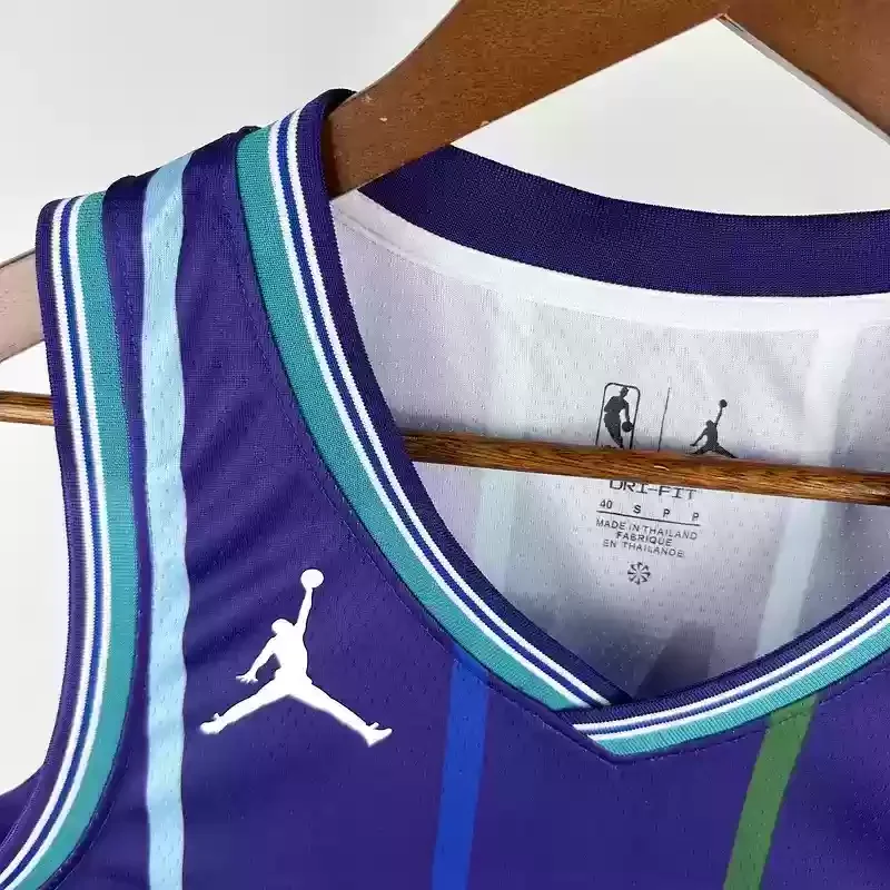 2020 Charlotte Hornets Retro #1 BALL Basketball Jersey Purple