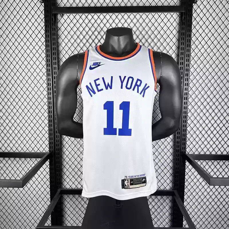 75th anniversary Retro Basketball Jersey for New York Knicks  #11 BRUNSON