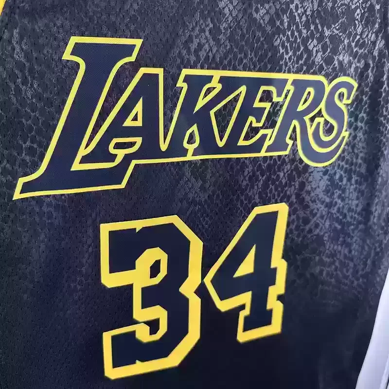 Los Angeles Lakers Snakeskin #34 O NEAL basketball jersey