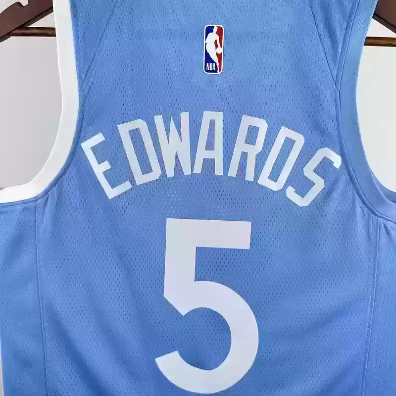 Minnesota Timberwolves Basketball jersey North Carolina #5 EDWARDS