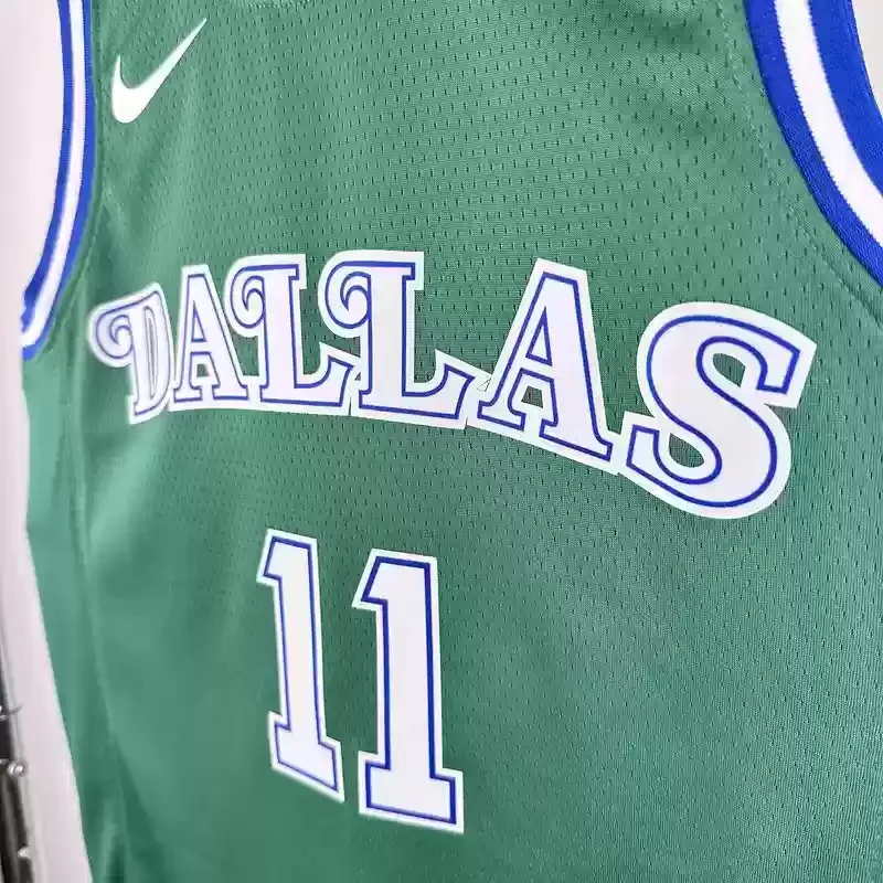 Retro Dallas Mavericks Green #11 IRVING Basketball Jersey