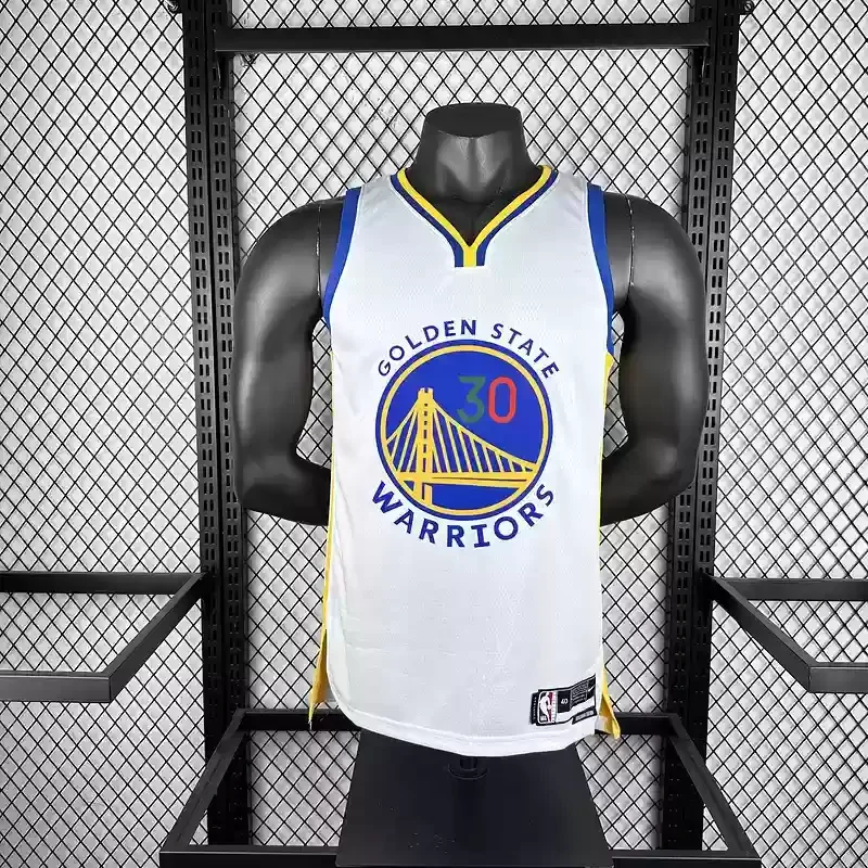 Golden State Warriors V-neck white #30 Mexico basketball jersey