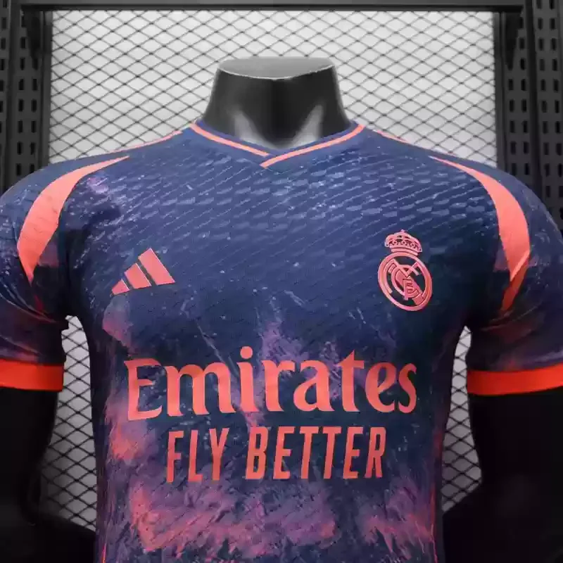 24/25 Real Madrid Football Jersey Special Player Blue Pink