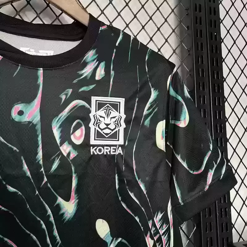 2024 South Korea away black football jersey