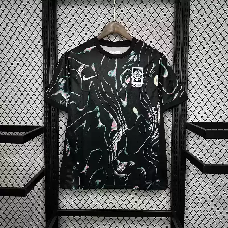 2024 South Korea away black football jersey